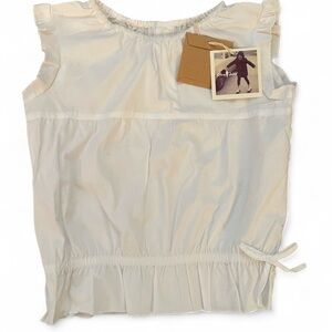 NWT Olive Juice Dove White Blouse Girls Size 5